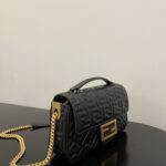 Fendi Baguette Chain Handbag - Black - Image 5