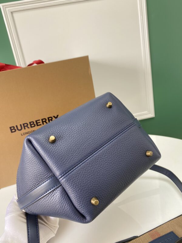 Burberry Canvas Check Bucket Bag - Blue - Image 3