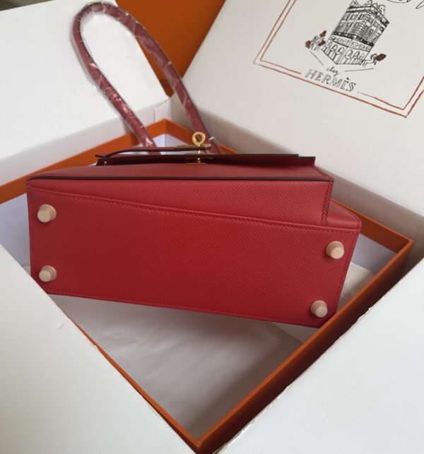 Hermes Kelly Pochette Handbag - Red - Image 2