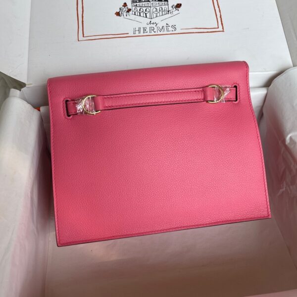 Hermes Kelly DanSe Handbag – Pink (Golden Buckle) - Image 2