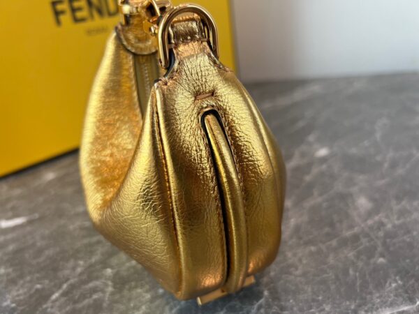 Fendi Praphy Underarm Mini Bag - Golden - Image 4
