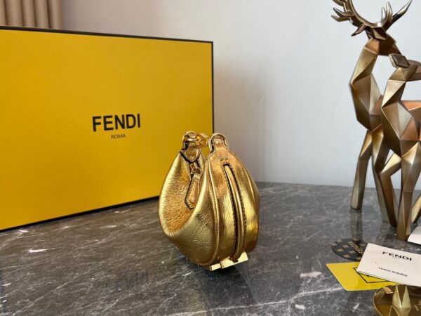 Fendi Praphy Underarm Mini Bag - Golden - Image 5