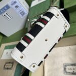 Gucci Mini Bauletto Leather Bag - White - Image 3