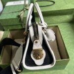 Gucci Mini Bauletto Leather Bag - White - Image 4
