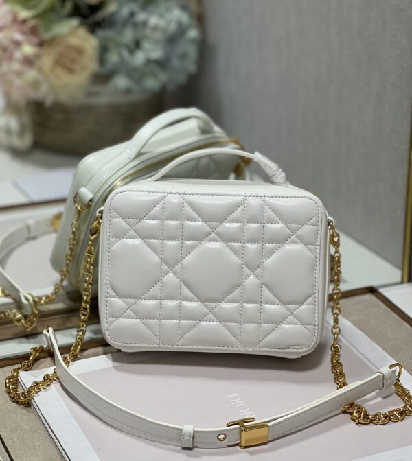 Dior Caro Box Chain Handbag - White - Image 5