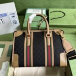 Gucci Bauletto Medium Top Handle Bag – Brown - Image 2