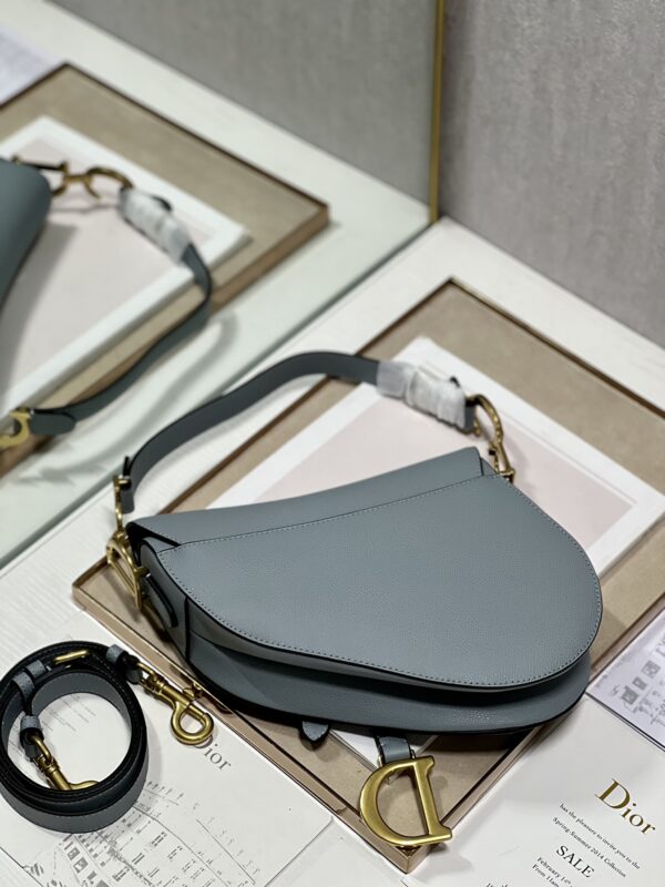 Dior Large Saddle Handbag - Smog Blue - Image 5