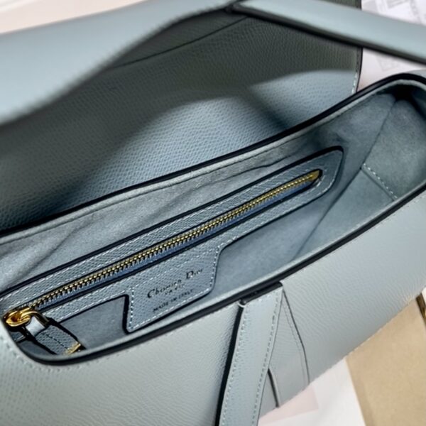 Dior Large Saddle Handbag - Smog Blue - Image 4