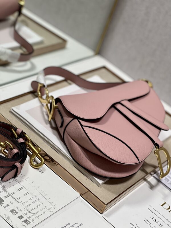Dior Large Saddle Handbag - Vintage Pink - Image 4
