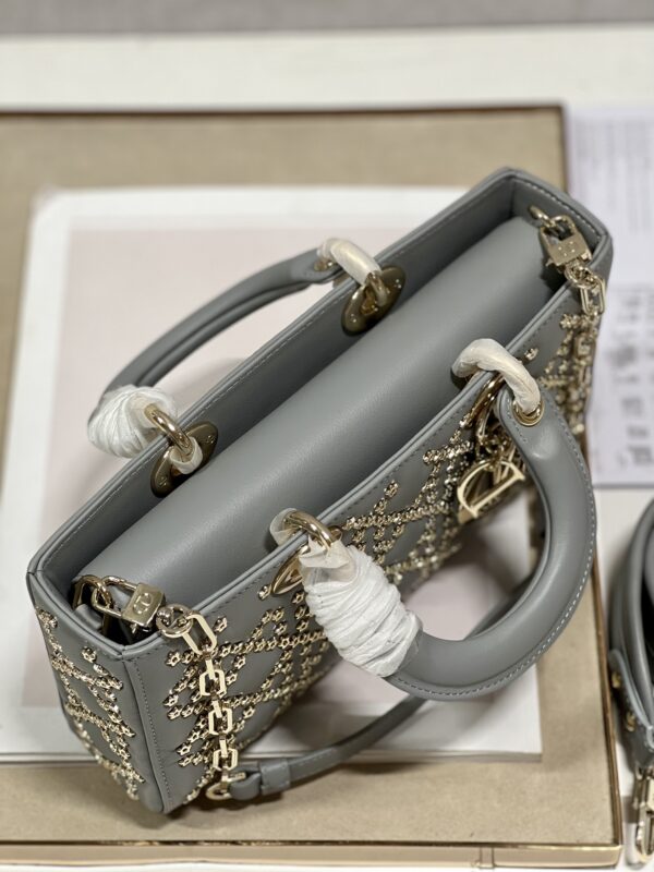 Dior Horizontal Diana Lady D−Joy Bag - Gray - Image 3