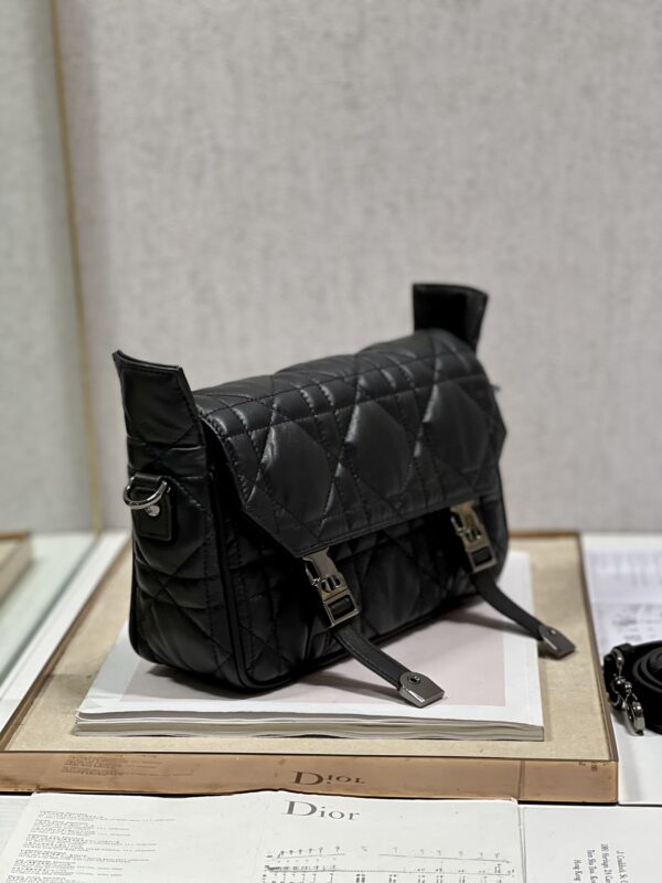 Dior Cannage Body Messenger Bag - Black - Image 3