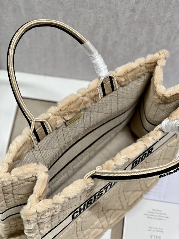 Dior Mini Book Tote Shopping Bag - Apricot - Image 4