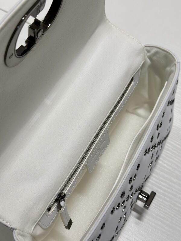 Dior Medium Caro Handbag - Pentagonal Star White Gun Buckle - Image 2