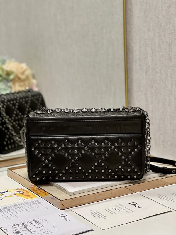 Dior Large Caro Handbag - Pentagonal Star Black Gun Buckle - Image 5