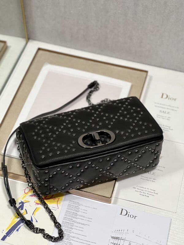 Dior Large Caro Handbag - Pentagonal Star Black Gun Buckle - Image 2