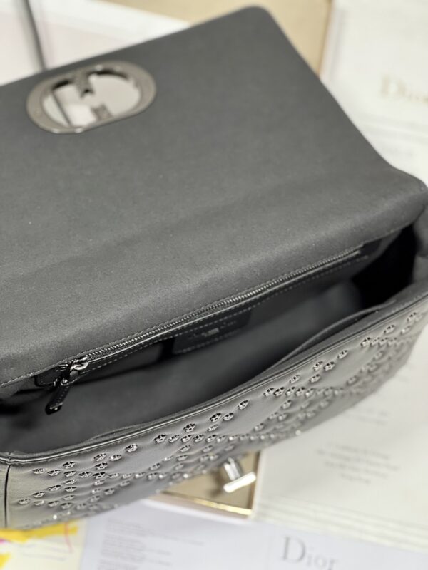 Dior Large Caro Handbag - Pentagonal Star Black Gun Buckle - Image 4