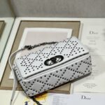 Dior Large Caro Handbag - Pentagonal Star White Gun Buckle - Image 4