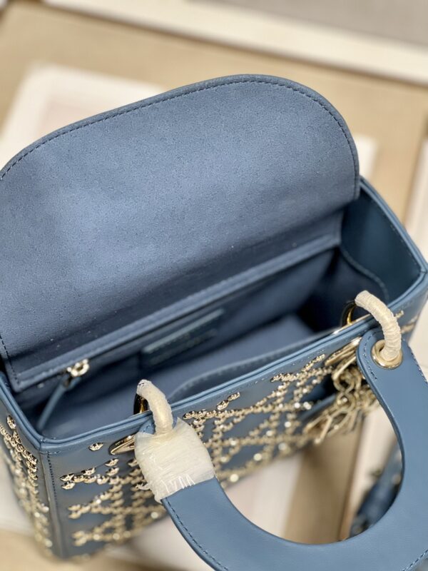 Dior Mini Lucky Star Shaped Rivet Beads Handbag - Blue - Image 2
