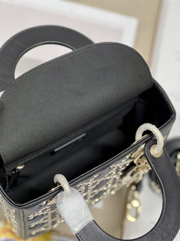 Dior Mini Lucky Star Shaped Rivet Beads Handbag - Black - Image 2