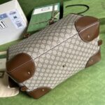 Gucci Interlocking G Canvas Duffel Bag - Brown - Image 5