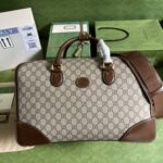 Gucci Interlocking G Canvas Duffel Bag - Brown