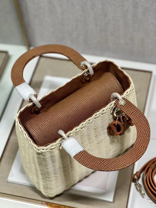 Dior Five-Compartment Basket Bag - Natural Yellow Snakeskin - Image 3