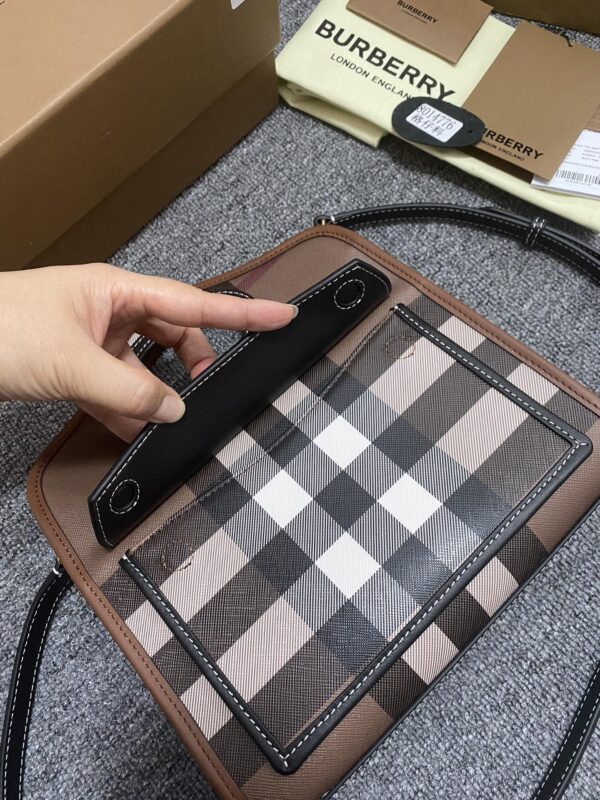 Burberry Women Micro Pocket Canvas Tote Bag - Brown - Image 5