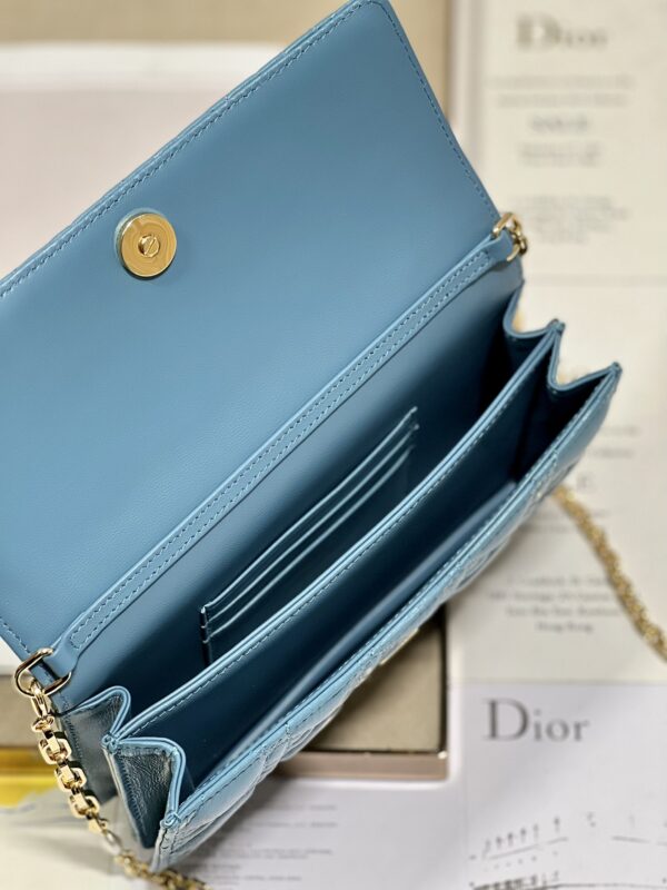 Dior Pearl Clutch - Patent Leather Blue - Image 2