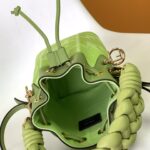 Fendi Mon Tresor Mini FF Embroidered Bucket Bag - Green - Image 2