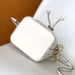 Fendi Mon Tresor Mini FF Embroidered Bucket Bag - White - Image 3