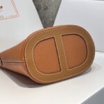 Hermes Pig Nose Vegetable Basket Bag - Golden Brown Gold Buckle - Image 4