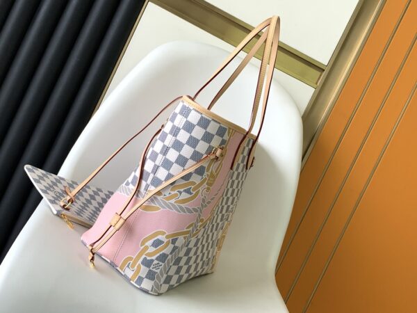 Louis Vuitton NEVERFULL Medium Handbag - White/Pink - Image 5