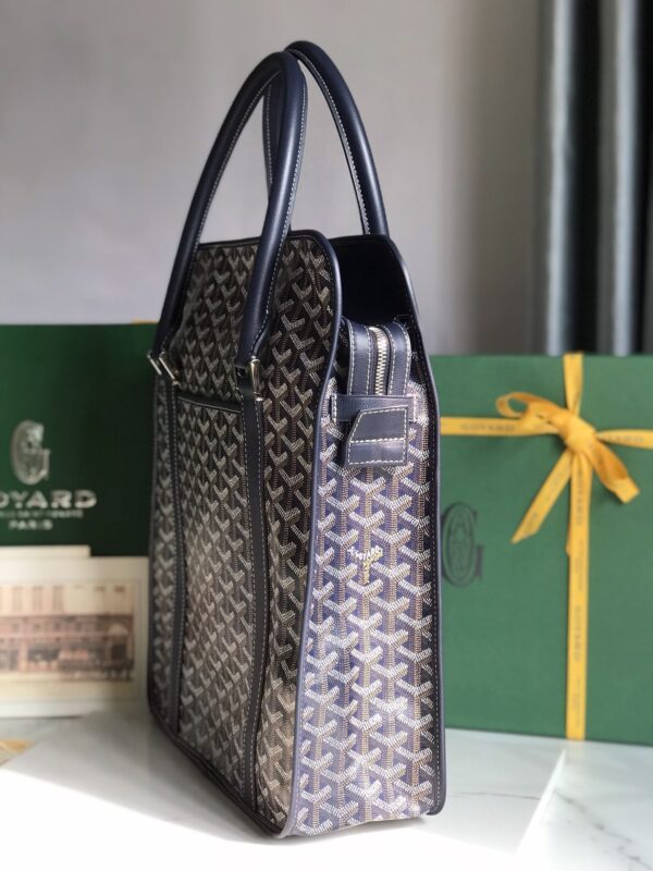 Goyard Bourgogne Vertical Briefcase Handbag - Blue - Image 5
