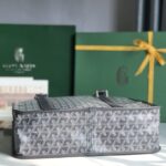 Goyard Bourgogne Vertical Briefcase Handbag - Gray - Image 4