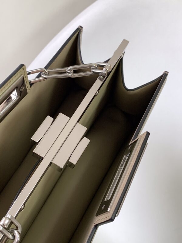 Fendi Peekaboo Cut Medium Bag - Gray - Image 3