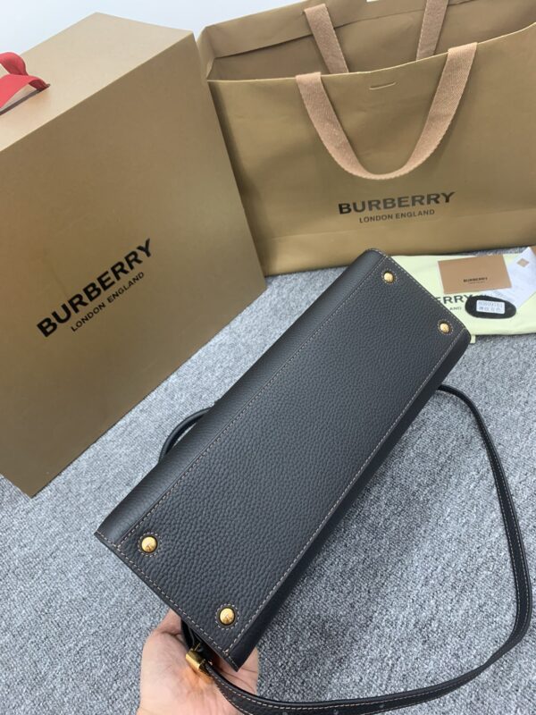 Burberry Denny Grain Leather Tote Bag - Black - Image 2