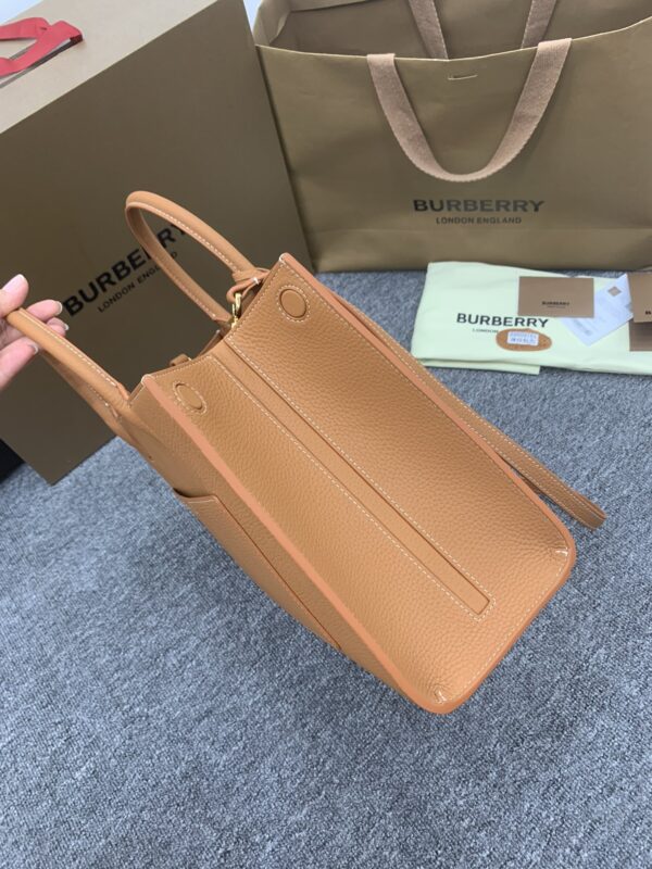 Burberry Denny Grain Leather Tote Bag - Brown - Image 5