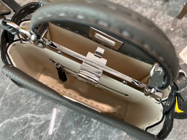 Fendi Peekaboo Handbag - Gray - Image 4