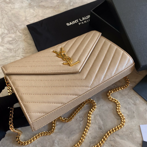 YSL Yves Saint Laurent Clutch Bag - Cream - Image 5