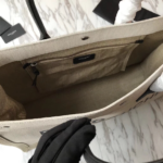 YSL Rive Gauche Beach Bag - White - Image 5