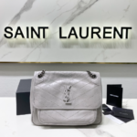 YSL Saint Laurent's Niki's Medium Handbag - Silver Gray