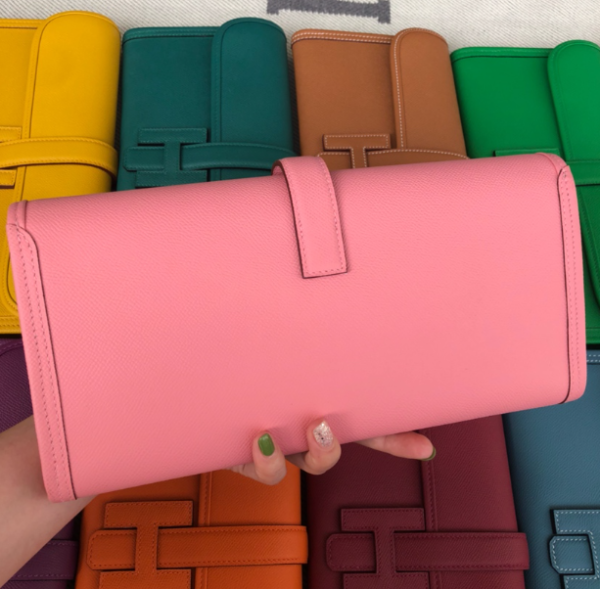 Hermes Epsom Turtledove Handbag - 3Q Pink - Image 5