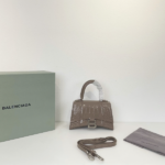 Balenciaga Crocodile XSmall Hourglass Bag - Metal Gray