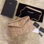 YSL Bi-Fold Back Shoulder Quilted Lambskin Medium Bag – Nude Pink