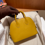 Hermes Mini Bolide Cute Little Shell Bag - Amber Yellow Jaune Amber