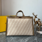 Fendi Double FF Flannel Peekaboo X-tote Bag