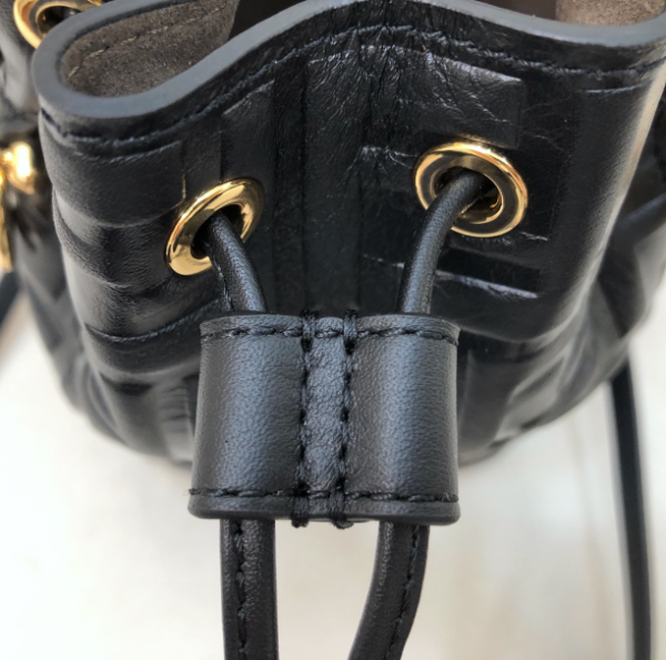 Fendi Mini Bucket Handbag - Black - Image 4
