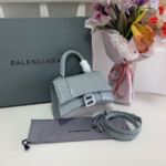 Balenciaga Crocodile XSmall Hourglass Bag - Gray