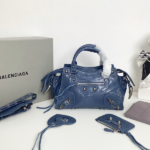 Balenciaga Neo Cagole Explosive Motorbike Bag - Dark Blue