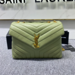 YSL LouLou Y-Shaped Satchel Large Handbag - Light Green